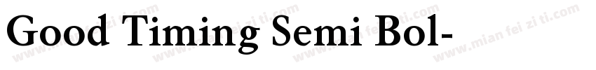 Good Timing Semi Bol字体转换